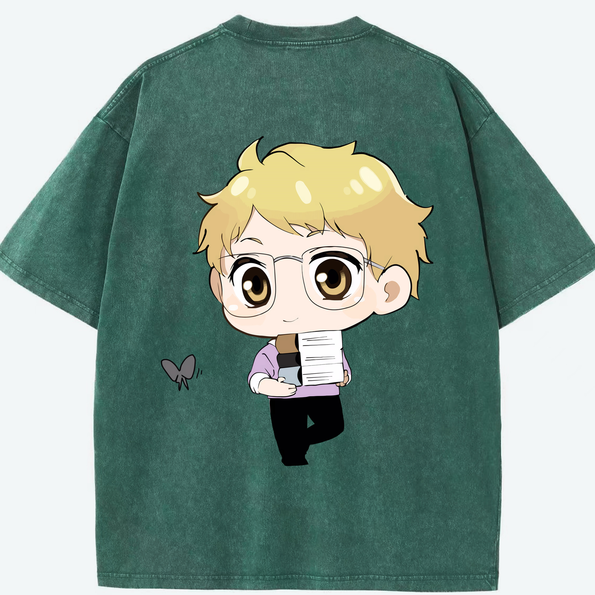 （画像用） ハイキュー!! Haikyu!! 綿100% ヴィンテージ風 半袖Tシャツ（背面プリント）